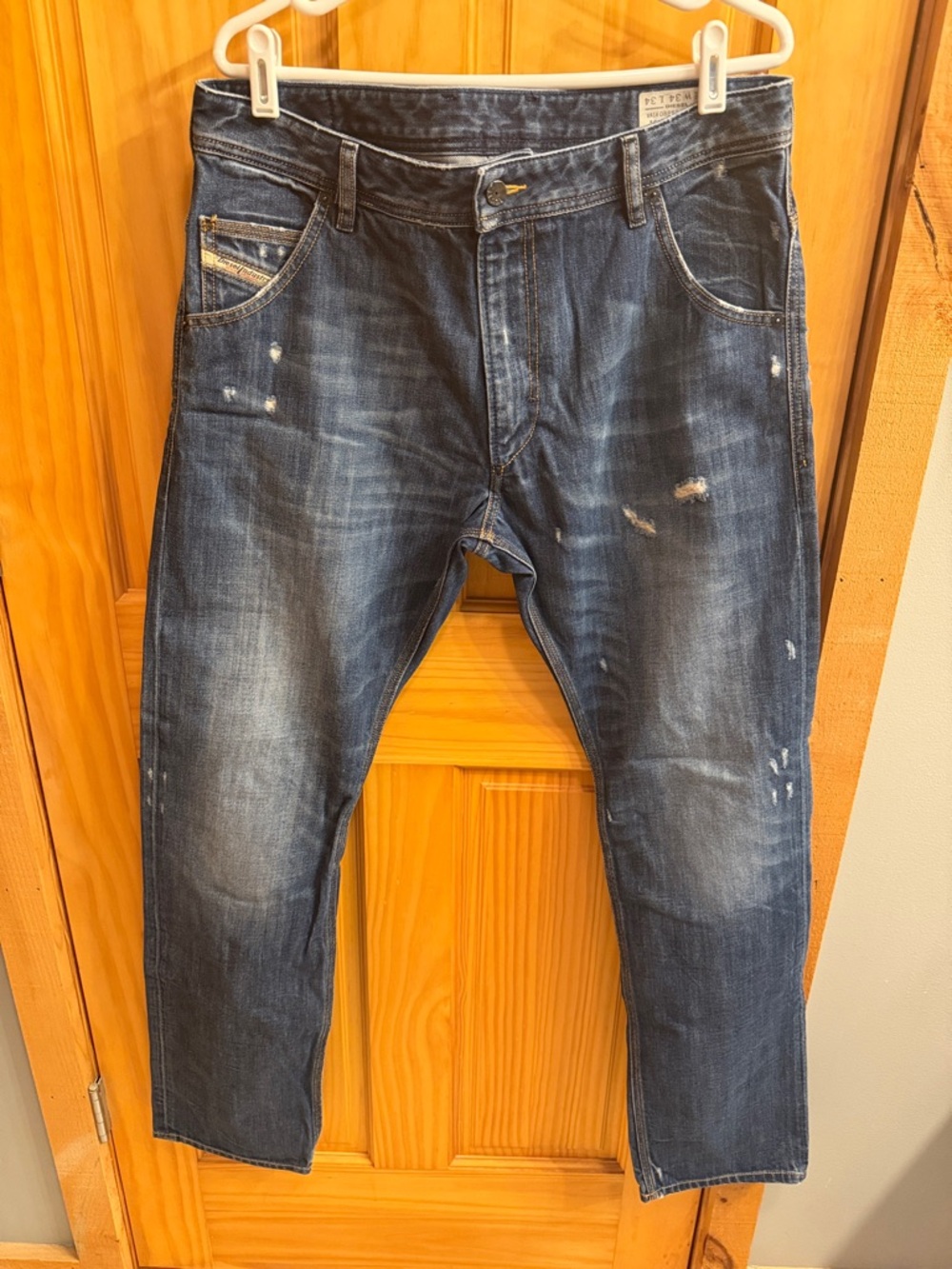 Diesel Industry Krooley Men's Dark Blue Slim Straight Jeans